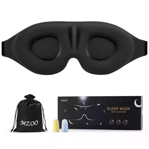 MZOO Sleep Eye Mask, 3D Contoured Cup Sleeping Mask & Blindfold