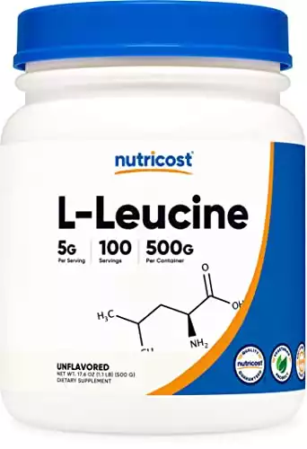 Nutricost Pure L-Leucine Powder 500 Grams