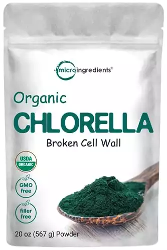 Micro Ingredients Organic Chlorella Powder, 20 Ounces