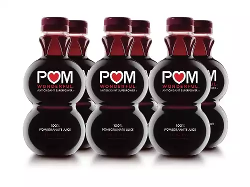 POM Wonderful, 100% Pomegranate Juice, 16 Fl Oz Bottle (Pack of 6)