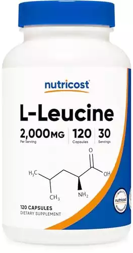 Nutricost L-Leucine 2,000mg, 120 Vegetarian Capsules, Non-GMO, Gluten Free, 30 Servings