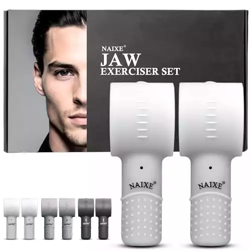 Jaw Exerciser for Men and Women, Jawline Exerciser, Face Slimmer, Face and Neck Exerciser, Jawline Sculptor, Facial Exerciser, Silicone Facial Tools