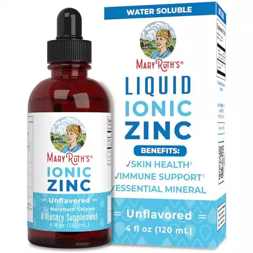 Zinc Supplements for Immune Support | Ionic Zinc for Kids & Adults | Liquid Zinc Supplement | 40 Day Supply | Zinc Sulfate | Skin Care Supplement | Vegan | Gluten Free | Glycerin Based | 4 oz