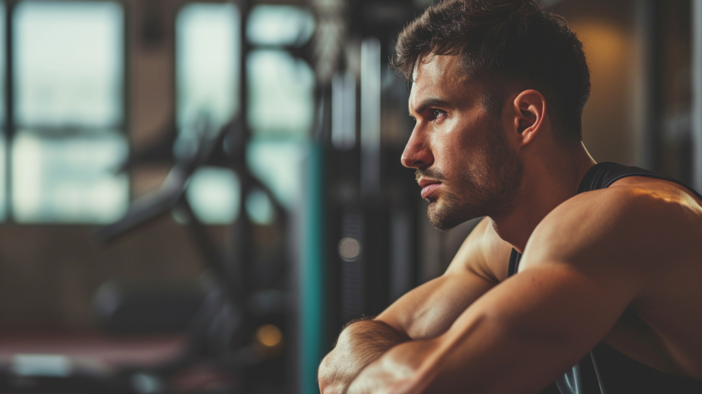 Man using 21-day system in the gym