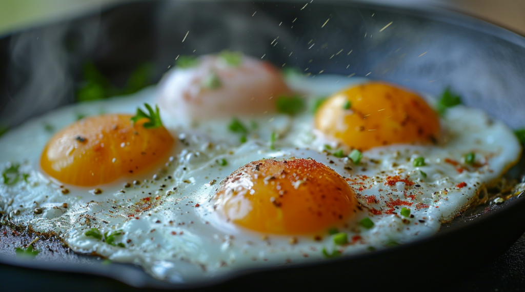 Cooking proteins like eggs