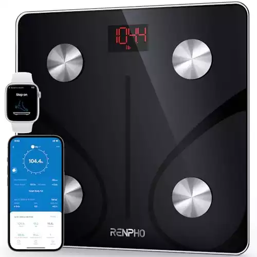 RENPHO Smart Scale for Body Weight, Digital Bathroom Scale BMI Weighing Bluetooth Body Fat Scale, Body Composition Monitor Health Analyzer