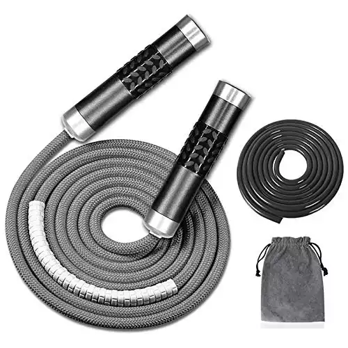 Redify Weighted Jump Rope for Workout Fitness(1LB), Tangle-Free Ball Bearing