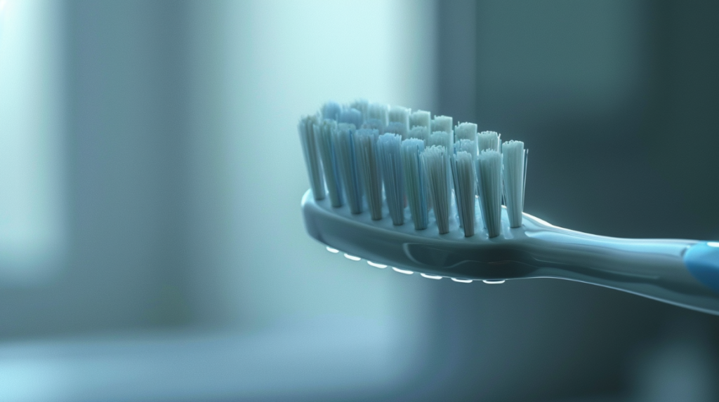 Andrew Huberman toothpaste, toothbrush close up