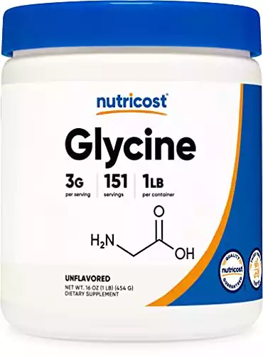 Nutricost Glycine Powder 1lb - Non-GMO, Gluten Free