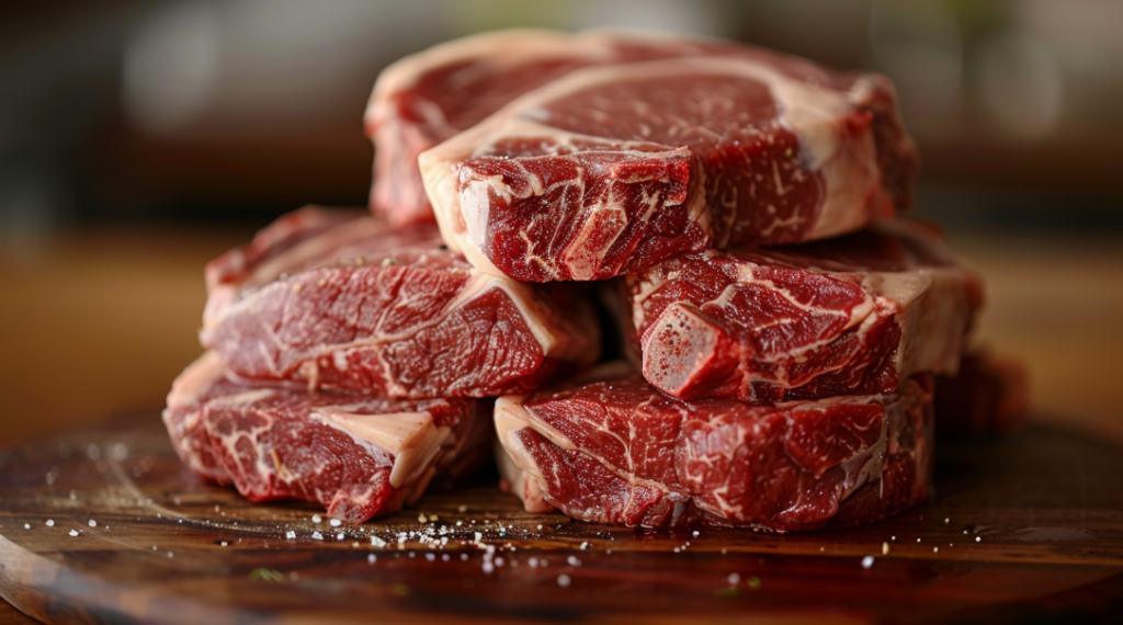 Andrew Huberman Carnivore Diet Pros and Cons, stack of steaks