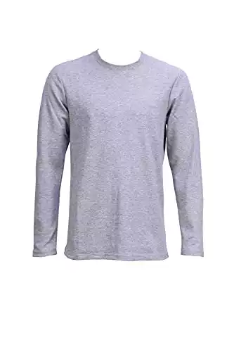 hooga EMF Protection Shirt for Men, Long Sleeve, Anti Radiation, RF Shielding EMF Blocking Silver Fabric