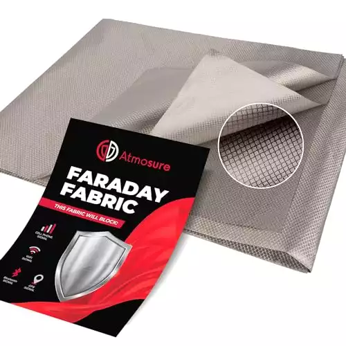 Faraday Fabric (44" x 36") — 5G & EMP Shield for Home — Military Grade Faraday Bags DIY for EMP Protection & EMF Protection