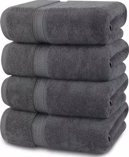 Utopia Towels 4 Pack Premium Bath Towels Set, (27 x 54 Inches) 100% Ring Spun Cotton
